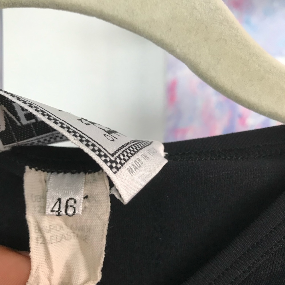 Versace V-Neck Basic Black Tee - image 4